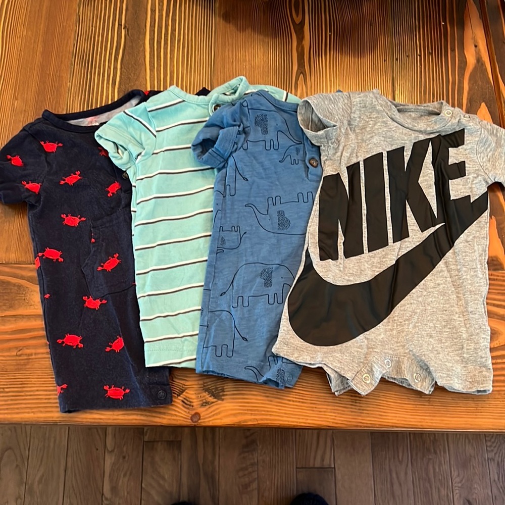 Bundle of 4 baby boy rompers